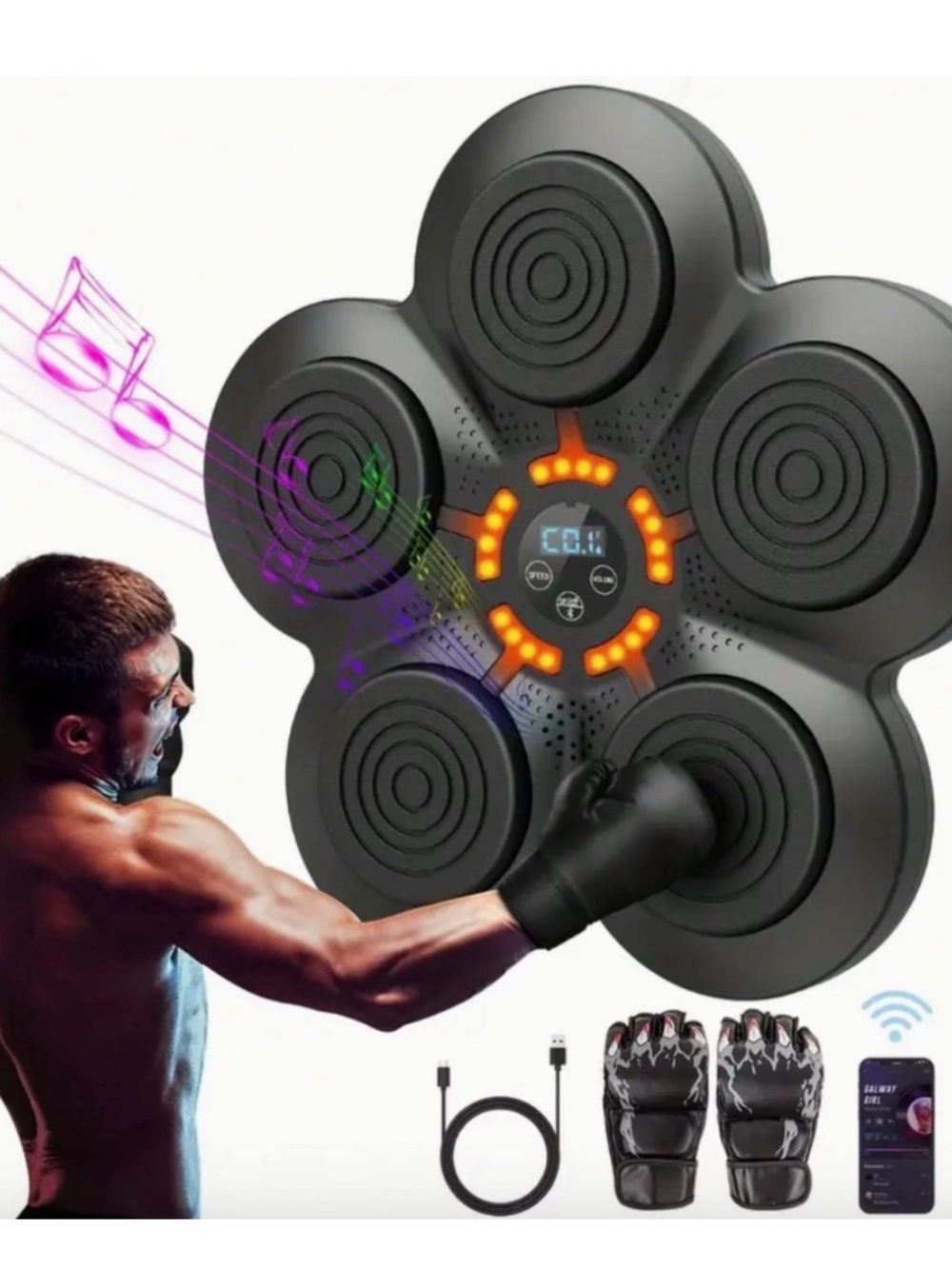 P814 Smart Music Boxing Machine for Adults Bluetooth Smart Boxing Machine, NEW